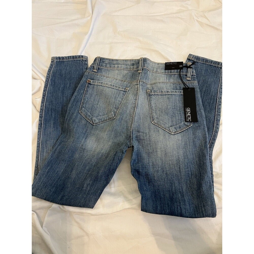 Genetic Los Angeles W11932A Distressed Women’s Jeans 24 Pants Denim - Picture 4 of 5